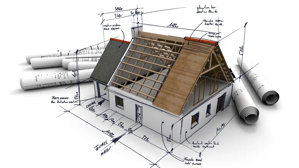 Welche Bauvorschriften bei der Planung eines neuen Daches zu beachten sind - Haus mit Skizzen