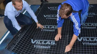 professionelle und präzise Verlegung der Villaself von BMI Villas von BMI Mitarbeitern