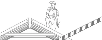 404 Fehlermeldung gezeigt durch eine Dachbaustelle